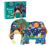 scyca Puzzle pour , puzzle d'animaux pour , puzzle du monde sous- de l'éléphant de dessins animés pour adultes, jeu interactif d'apprentissage précoce avec