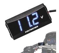 scyca Voltmètre automatique, testeur de tension de batterie, voltmètre à écran LED résistant à l'eau de 12 V, moniteur de tension de batterie à l'épreuve de la poussière, compteur de tension pour