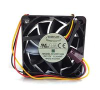SCYHGLM Hydraulic Silent Radiator Fan for EVERFLOE R126015DH DC12V 0.30A,Inverter Fan R126015DH 6cm 6015 3PIN