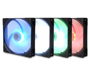 Scythe Kaze Flex 140 Square RGB PWM Boitier PC Ventilateur 14 cm Noir, Blanc