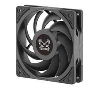 Scythe Wonder Tornado 120 PWN High-Performance Computer Case Fan,120mm x 25mm, Fluid Dynamic Bearing, 4-Pin Connector (2000RPM Black, 1), pour la construction de PC, le refroidissement du système, ai