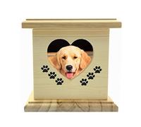 SCZMBLTLNV Urne funéraire pour Animaux de Compagnie Cercueil Bois pour Animaux Compagnie Chien Chat Urnes Photo Boîte Pet Crémation Urne Funéraire Mémorial Souvenir Petit Animal Urne