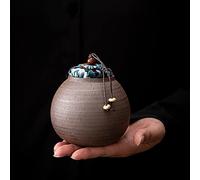 SCZMBLTLNV Urne funéraire pour Animaux de Compagnie Poterie Grossière Cendres Urnes Crémation Commémoratives Animaux Compagnie Funérailles Céramique Cendres Chien Chat