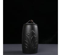 SCZMBLTLNV Urne funéraire pour Animaux de Compagnie Urne Pot Cendres Funéraires Noir Blanc Crémation Porte-Cendres Animaux Compagnie Céramique Souvenir Cendres Urnes Cercueil(2)