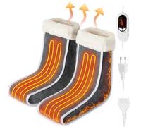 SCZND Chauffe-Pieds Électrique Séparé pour Femmes et Hommes, Chauffe-Pieds Chauffants avec Couverture des Mollets, 6 Réglages de Température, 4 Minuteries, Lavable en Machine, Doublure Douce