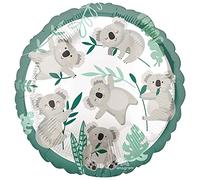 ballon aluminium rond koala eucalyptus hawaï 43cm - 4255401 Gris