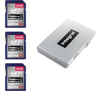 SD Card 64GB 3-Pack Video 4K Ultra-HD High Speed SDXC V30 UHS-I U3 Class 10 Memory Card Up to 100MB/s, Colour May Vary