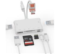 SD Card Reader,7-in-1 SD Card Reader and Car Te SD USD C Reader for Micro SD and SD Cards,Memory Card Reader for i-Phone/i-Pad,USB-C and USB-A Devices,Supports SDHC/SDXC/MMC