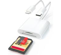 SD Card Reader for iPhone, Lightning 2 in 1 SD Card Reader+USB C for iPhone 15, Type C Memory Card Reader, Camera Memory Card Reader, Lightning SD Card Reader