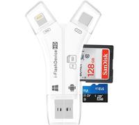 SD card reader for iPhone that reads both SD and TF memory simultaneously