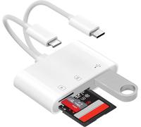 sd card reader iphone usb c 3 in 2 micro sd card reader micro sd to type c adapter memory card reader with SD/TF card slot, sd card reader for ipad