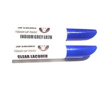 SD COLORS 12 ML Peinture de Retouche avec Pinceau et Vernis Transparent - Indium Grey (LR7H) - Compatible avec VW/Audi - Réparation de Rayures, Éclats et Peinture.