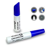 SD COLORS 12 ML Peinture de Retouche avec Pinceau et Vernis Transparent - Super White II (040) - Compatible avec Toyota - Réparation de Rayures, Éclats et Peinture.