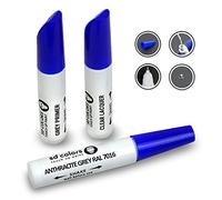 SD COLORS 12 ML Peinture de Retouche avec Pinceau, Vernis Transparent et Apprêt - Anthracite Grey (7016) - Compatible avec RAL - Réparation de Rayures, Éclats et Peinture.