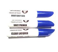 SD COLORS 12 ML Peinture de Retouche avec Pinceau, Vernis Transparent et Apprêt - Orbit Grey (B35) - Compatible avec BMW - Réparation de Rayures, Éclats et Peinture.