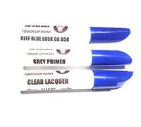 SD COLORS 12 ML Peinture de Retouche avec Pinceau, Vernis Transparent et Apprêt - Reef Blue (LB5K) - Compatible avec VW/Audi - Réparation de Rayures, Éclats et Peinture.