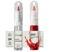 SD COLORS Barcelone Red 3R3 Pinceau de retouche 20 ML pour réparation de rayures (peinture+laqué)