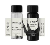 SD COLORS Black Magic LC9Z C9Z Z4 Peinture de retouche 15 ML Code couleur LC9Z C9Z Z4 Black Magic (peinture + laque)