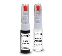 SD COLORS Black Pearl 1K Kit de réparation de stylo de retouche de peinture 20 ML avec pinceau à rayures Noir nacré 1K