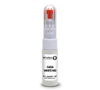 SD COLORS CASA White WD Kit de réparation de stylo de retouche de peinture 20 ML avec brosse à rayures et code couleur WD CASA Blanc