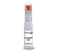 SD COLORS FUJI WHITE 867 Kit de retouche de peinture pour Jaguar/Land Rover 20 ML Pinceau à rayures Code couleur 867 Blanc FUJI