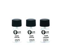 SD COLORS GLACIER BLANC 084 Kit de réparation pour stylo de retouche 15 ML avec pinceau à copeaux de couleur blanc nacré (PEINT+laqué)