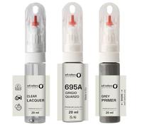 SD COLORS Grigio Quarzo 695A 695/A KaJ PAJ Peinture de retouche 20 ML Pinceau pratique pour réparation de rayures (peinture + apprêt + laque)