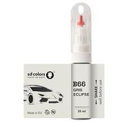 SD COLORS GRIS ECLIPSE B66 Peinture de retouche 20 ML Pinceau pratique pour réparation de rayures (juste la peinture)