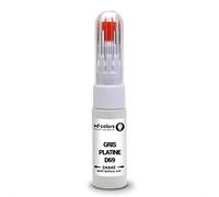 SD COLORS GRIS PLATINE D69 Kit de réparation de stylo de retouche de peinture 20 ML avec brosse à rayures Code couleur D69 GRIS PLATINE