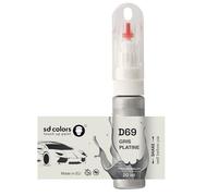 SD COLORS GRIS PLATINE D69 Peinture de retouche 20 ML Pinceau pratique pour réparer les rayures (juste la peinture)