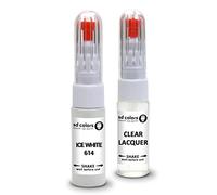 SD COLORS Ice White 614 Kit de réparation pour stylo de retouche de peinture 20 ML Blanc glace