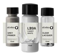 SD COLORS - Kit de peinture de retouche blanc bonbon, code couleur LB9A B9A B4, 15 ML, avec pinceau anti-éraflures, anti-rayures (peinture, apprêt et vernis)
