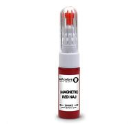 SD COLORS Kit de réparation de stylo de retouche de peinture rouge magnétique compatible avec Nissan 20 ML avec pinceau à rayures et code couleur NAJ Rouge magnétique