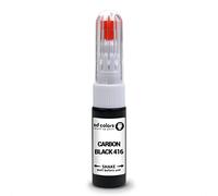 SD COLORS Kit de retouche de peinture noir carbone 416 compatible avec BMW - 20 ML - Brosse à rayures - Code couleur 416 - Noir carbone