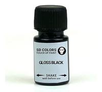 SD COLORS Kit de retouche de peinture pour jantes en alliage noir brillant - 15 ML - Pinceau anti-rayures pour jantes en alliage noir brillant (juste la peinture)