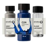 SD COLORS Lapisluxury Blue C24 Peinture de retouche 15 ML pour réparer les rayures et les éclats Code couleur C24 Bleu lapisluxe (peinture + apprêt + vernis)