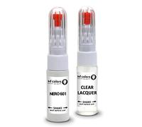 SD COLORS NERO 601 Kit de réparation de stylo de retouche de peinture 20 ML avec pinceau anti-rayures Code couleur 601 NERO (peinture + vernis)