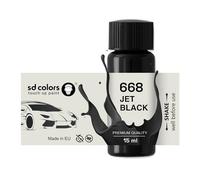 SD COLORS Peinture de retouche 668 - Noir de jais - 15 ML - Pour réparer les rayures et les éclats - Code couleur 668 - Noir de jais (juste peindre)