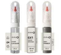 SD COLORS Peinture de retouche à l'oxyde de bronze 6 x 1-20 ML - Pinceau pratique pour réparer les rayures (peinture + apprêt + vernis)