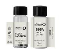 SD COLORS Peinture de retouche GRIGIO QUARZO 695A 695/A KAJ PAJ - 15 ML - Pour réparer les rayures - Code couleur 695A 695/A KAJ PAJ GRIGIO QUARZO (peinture + vernis)