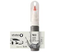 SD COLORS Peinture de retouche gris foncé métallique 1E0 20 ML avec pinceau pratique pour réparer les rayures (juste la peinture)