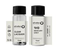 SD COLORS Peinture de retouche gris mercure 1H9-15 ML - Pour réparer les rayures - Code couleur : 1H9 - Gris mercure (peinture + laque)