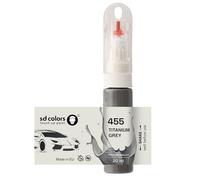 SD COLORS Peinture de retouche gris titane 455-20 ML - Pinceau pratique pour réparer les rayures (juste la peinture)