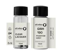 SD COLORS Peinture de retouche GWH/169V/190-15 ML - Couleur : gris fantôme (peinture + laque)