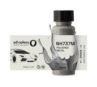 SD COLORS Peinture de retouche NH737M en métal poli - 15 ML - Pour réparer les rayures - Code couleur NH737M - Pour métal poli (juste peindre)