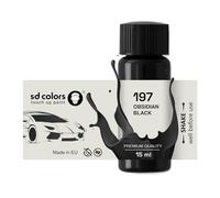 SD COLORS Peinture de retouche noire obsidienne 197 15 ML pour réparer les rayures et les éclats, code couleur 197 noir obsidienne (juste de la peinture)