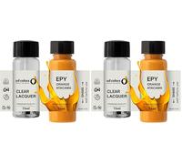 SD COLORS Peinture de retouche Orange Atacama EPY 15 ML pour réparer les rayures et les éclats de peinture Code couleur EPY Orange Atacama (peinture + vernis) (Lot de 2)
