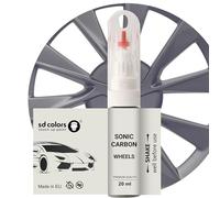 SD COLORS Peinture de Retouche pour Jantes Sonic Carbon - Compatible avec Tesla Model S, X, 3, Y - Slipstream, Turbine, Aero, Sport, Gemini, Induction (22”, 21”, 20”, 19”, 18”)