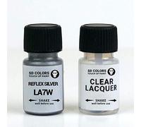 SD COLORS Peinture de retouche Reflex Silver LA7W A7W 8E - 15 ML - Pour réparer les rayures - Code couleur LA7W A7W 8E - Argenté réfléchissant (peinture + laque)