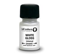 SD COLORS PEINTURE DE RETOUCHE UNIVERSELLE BLANC BRILLANT 15 ml pour petites réparations voitures, métaux, bois, plastique, fenêtres, cadres, portes, portails